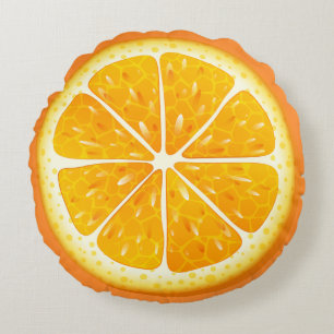 Coussins Ronds Oreiller Rond Jeté-Orange