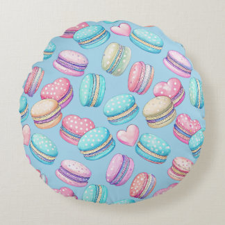 Coussins Ronds Oreiller Rond Macaron Pastel