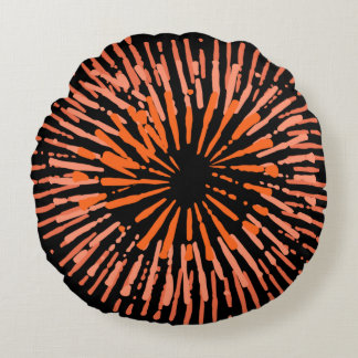 Coussins Ronds Oreiller rond orange moderne coloré