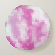 Oreiller rond Pixelé rose