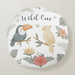 Coussins Ronds Oreiller rond pour anniversaire tropical Safari Wi