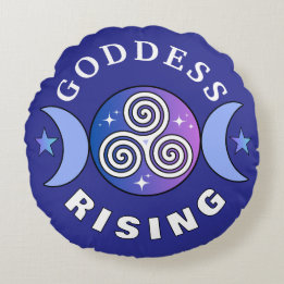 Coussins Ronds Oreiller rond Purple Goddess Rising