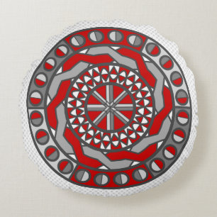 Coussins Ronds Oreiller rond rouge mécanique