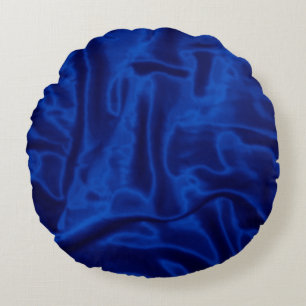 Coussins Ronds Oreiller rond Satin Bleu Foncé