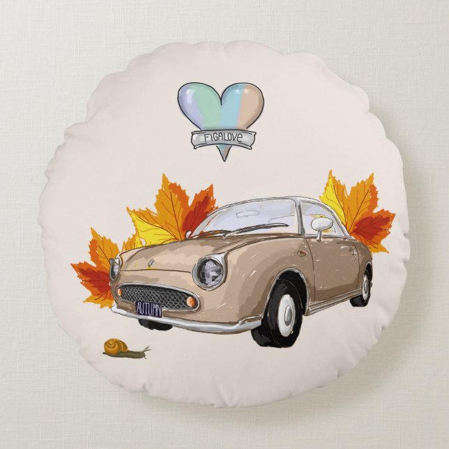 Coussins Ronds Oreiller rond Topaz Mist Figaro (Devant)