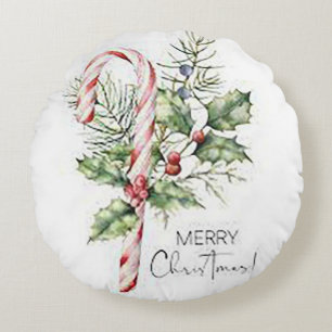 Coussins Ronds Oreiller ronde Sucre de canne de Noël
