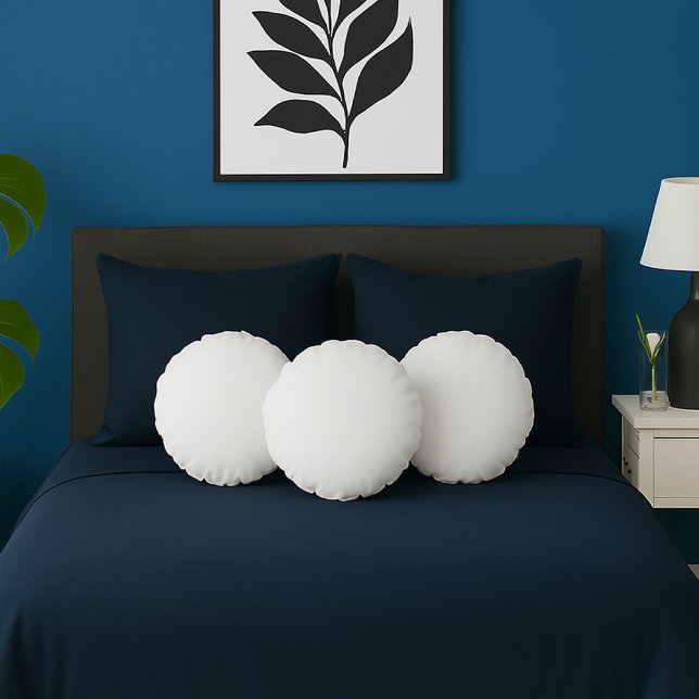 Coussins Ronds Oreiller uni blanc (Créateur téléchargé)