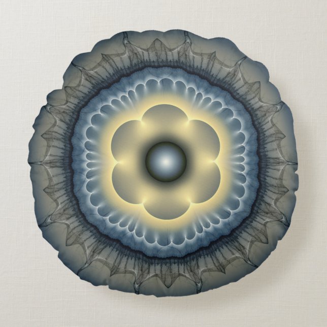 Coussins Ronds Ornement mystique lumineux (Devant)