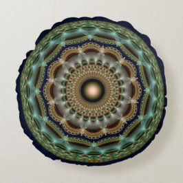 Coussins Ronds Ornement rond brillant fractal brillant