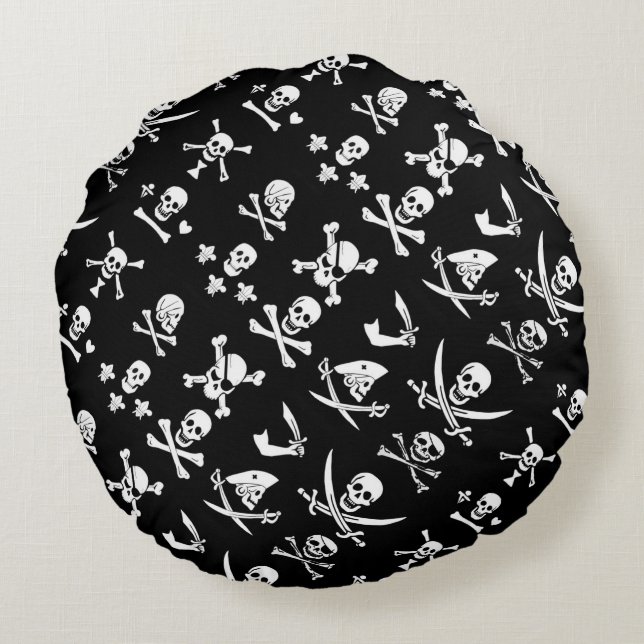 COUSSINS RONDS PÂLE DE PIRATES NOIRES, OBJETS TRAVERSÉS, ÉPINES (Dos)