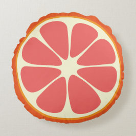 Coussins Ronds Pamplemousse mignonne Foodie Fruit Agrumes tranche