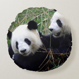 Coussins Ronds Panda géant Jouer et aimer
