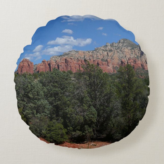 Coussins Ronds Panorama de Red Rocks à Sedona Arizona (Devant)