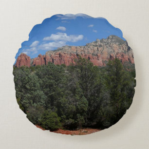 Coussins Ronds Panorama des rochers rouges à Sedona Arizona