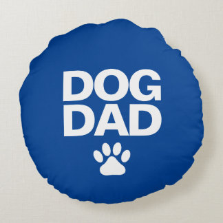 Coussins Ronds Papa de chien réversible