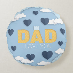 Coussins Ronds Papa, je t'aime