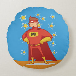 Coussins Ronds Papa Superhero en Fête des pères