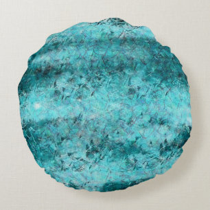 Coussins Ronds Papier néon bleu effilé