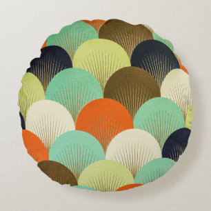 Coussins Ronds Papier peint coloré : design artistique.