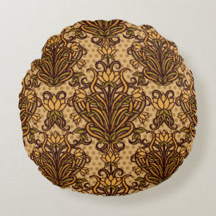 Coussins Ronds Papier peint sans couture de style Art nouveau, Vi
