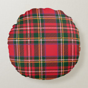 Coussins Ronds Papier peint Tartan traditionnel