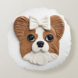 Coussins Ronds Papillon Chien 3D Inspiré