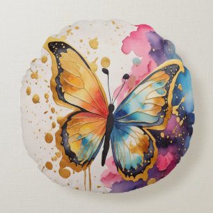Coussins Ronds Papillon coloré