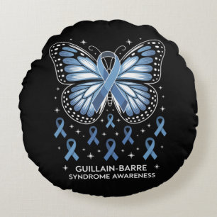 Coussins Ronds Papillon de sensibilisation au syndrome de Guillai