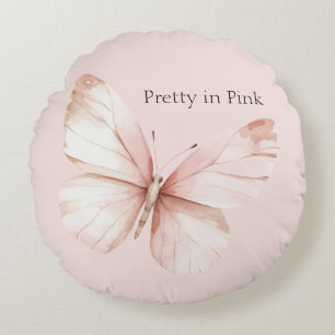 Coussins Ronds Papillon rose charmant