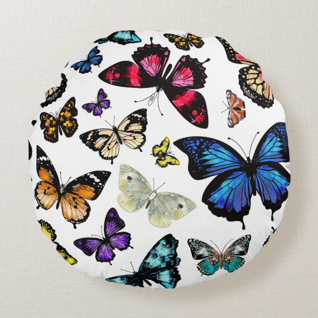Coussins Ronds Papillons (Devant)