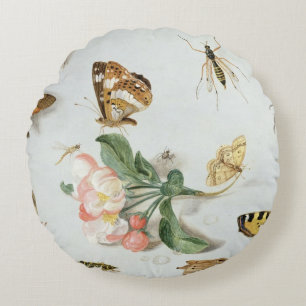 Coussins Ronds Papillons, mites et d'autres insectes