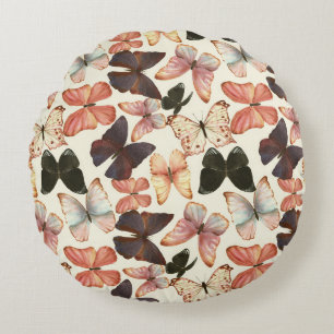 Coussins Ronds Papillons tropicaux : Motif imperméable.