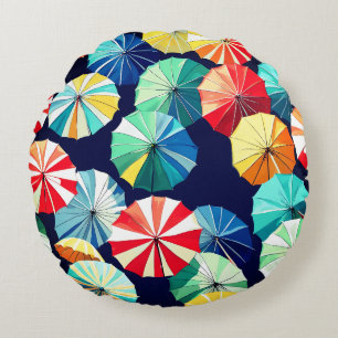 Coussins Ronds Parapluies Colorés