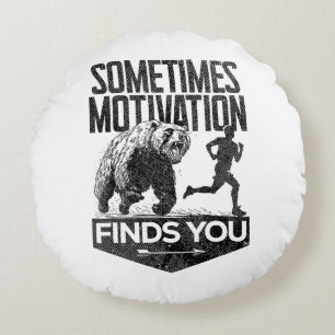 Coussins Ronds Parfois, Motivation Trouve Vous Drôle Courir Motiv