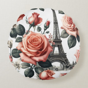 Coussins Ronds paris roses