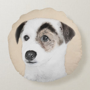Coussins Ronds Parson Jack Russell Terrier Peinture - Chien Art