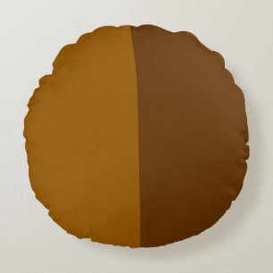 Coussins Ronds Partie Brown foncé clair demi-côtés