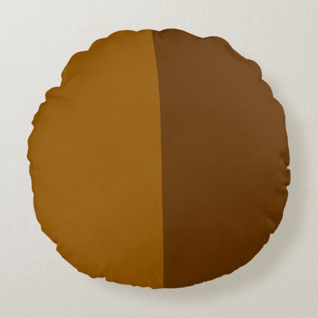 Coussins Ronds Partie Brown foncé clair demi-côtés (Devant)