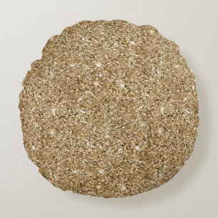 Coussins Ronds Parties scintillant Gold Glam