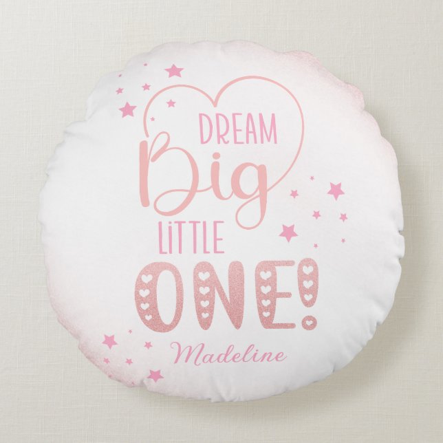 Coussins Ronds Parties scintillant rose Starry Dream Big Little O (Devant)