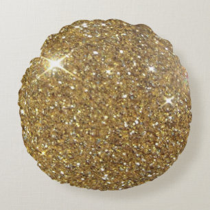 Coussins Ronds Parties scintillantes de luxe d'or - image