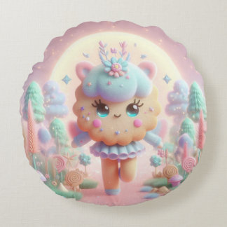 Coussins Ronds Pastel Cookie Fairy