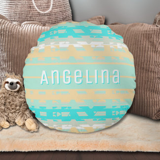 Coussins Ronds Pastel doux Turquoise Beige Moderne Heaven Namesak
