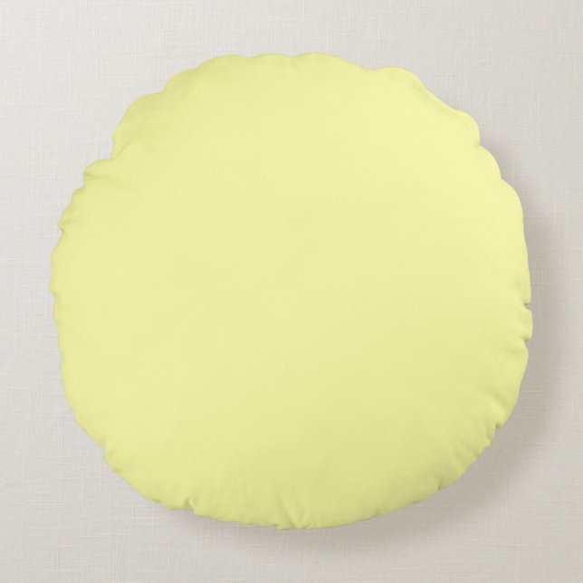 Coussins Ronds Pastel Lemon Yellow (Devant)
