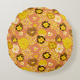 Coussins Ronds Pastèque Citron Or