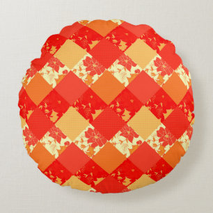 Coussins Ronds Patchwork patchwork patchwork de Noël en toute tra