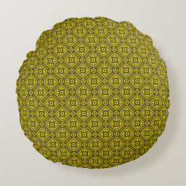 Coussins Ronds Pattern de Medieval Yellow