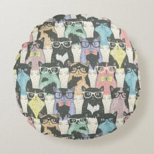 Coussins Ronds Patters de Hipster Cute
