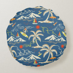 Coussins Ronds Patters tropicaux