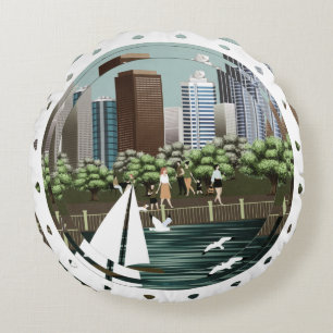 Coussins Ronds Paysage urbain